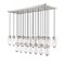 Z-Lite Arden Linear Chandelier, 23-Light, 18 In.W x 54 In.L x 12 In.H, Brushed Nickel/Clear 651P-23L-BN - alternate 4